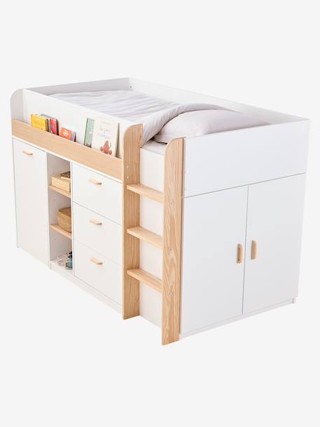 Lit enfant mi-hauteur studio 90x190cm +bureau blanc 11 - vertbaudet enfant 