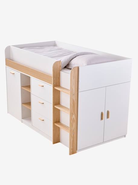 Lit enfant mi-hauteur studio 90x190cm +bureau blanc 7 - vertbaudet enfant 