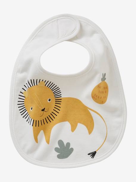 Lot 7 bavoirs naissance en coton bio* Hérisson+Oies+Tanzanie+vert d'eau 24 - vertbaudet enfant 