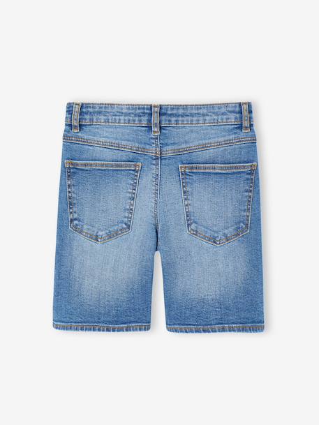 Bermuda en denim garçon taille ajustable double stone+stone 11 - vertbaudet enfant 
