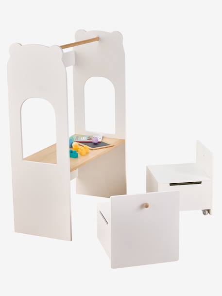 Portant et bureau enfant 2 en 1 Ourson blanc 7 - vertbaudet enfant 