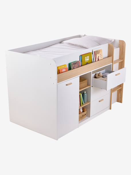 Lit enfant mi-hauteur studio 90x190cm +bureau blanc 5 - vertbaudet enfant 