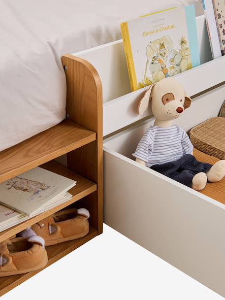 Lit enfant avec rangements 90x200cm Pirouette blanc 10 - vertbaudet enfant 
