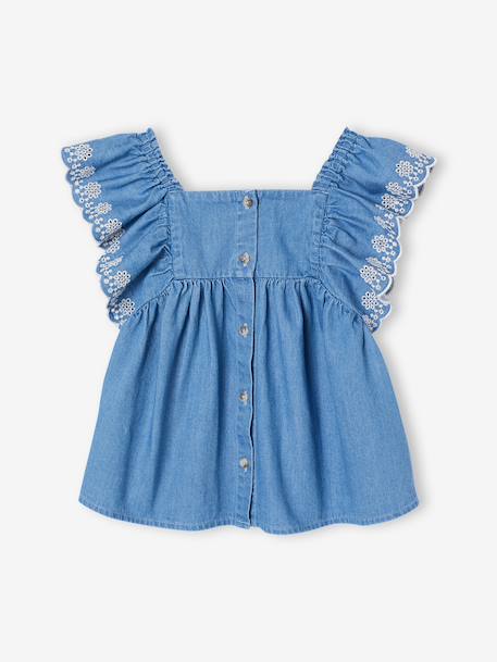 Blouse fille denim stone 3 - vertbaudet enfant 