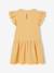 Robe fille gaze de coton manches courtes brodées corail+jaune 8 - vertbaudet enfant 