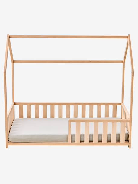 Lit enfant cabane 70x140 cm blanc+bois 7 - vertbaudet enfant 