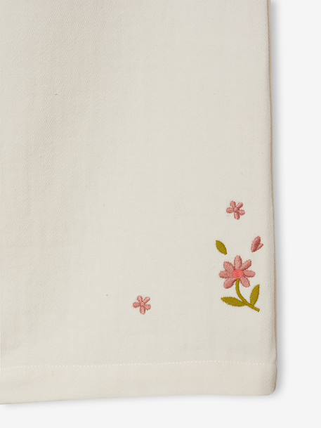 Pantalon fille large en gaze de  coton écru 3 - vertbaudet enfant 