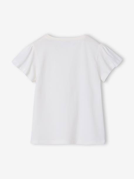 T-shirt manches courtes fille blanc 2 - vertbaudet enfant 