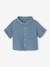 Chemise bébé garçon en gaze de coton bleu jean 2 - vertbaudet enfant 