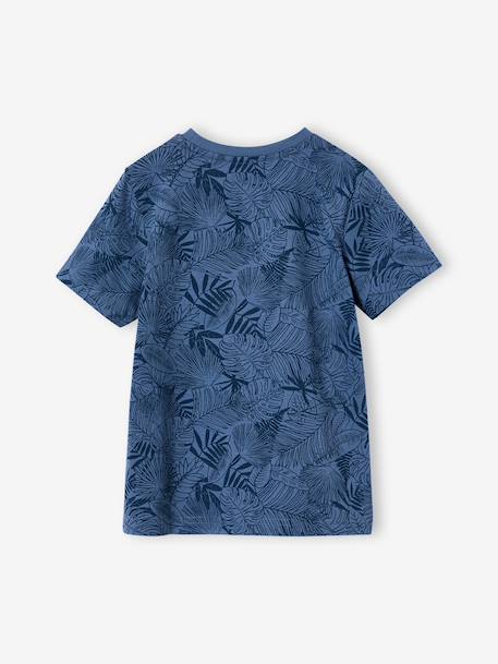 T-shirt garçon imprimé blanc chiné+bleu jean+lichen+menthe 5 - vertbaudet enfant 