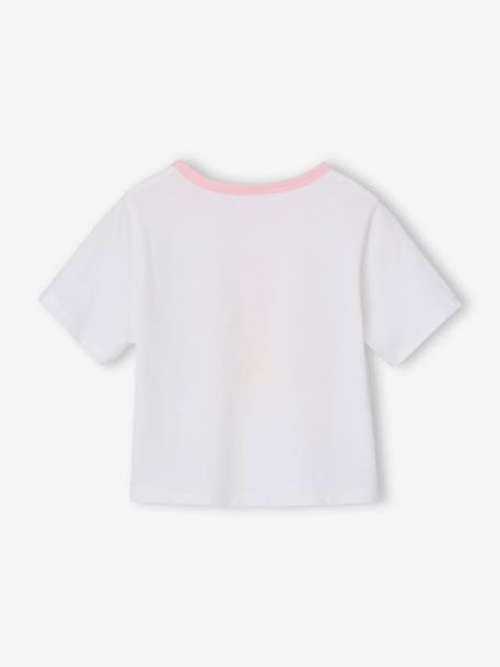 T-shirt manches courtes fille écru 3 - vertbaudet enfant 
