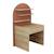 Bureau enfant - décor bois chêne sépia forme arche Caramel/marron+Marron+Rouge/marron+Vert/marron 13 - vertbaudet enfant 