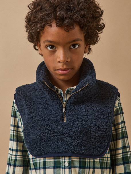 Faux col en sherpa garçon Marine 4 - vertbaudet enfant 