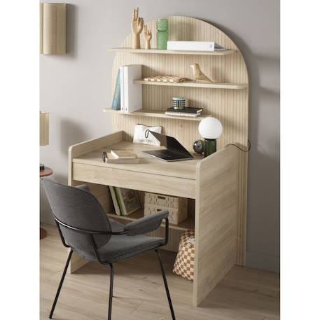 Commode à langer évolutive en bureau - forme arche - arche Caramel/marron+Marron+Vert/marron 12 - vertbaudet enfant 