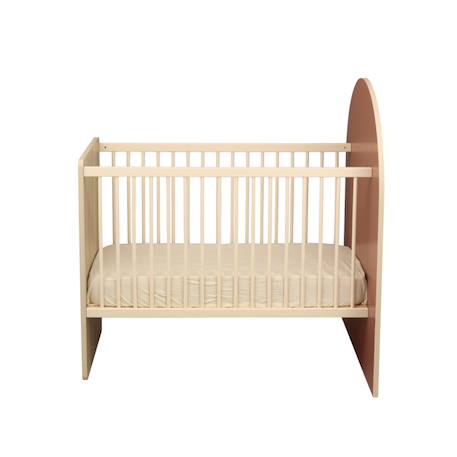 Lit bébé évolutif 120x60 en 90x190- tête de lit arche - arche Caramel/marron+Marron+Rouge/marron+Vert/marron 15 - vertbaudet enfant 