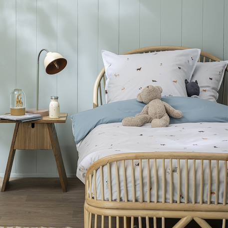 Housse de couette enfant imprimée en percale de coton, la parade en fete Bleu 4 - vertbaudet enfant 