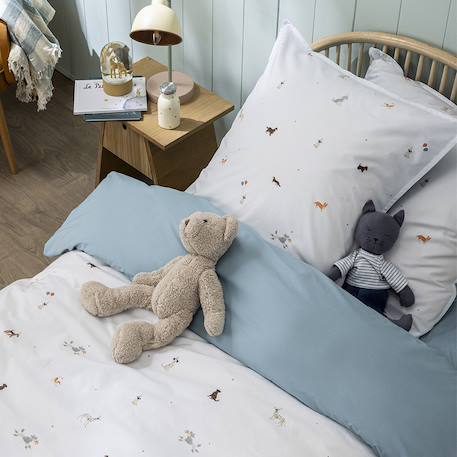Housse de couette enfant imprimée en percale de coton, la parade en fete Bleu 6 - vertbaudet enfant 