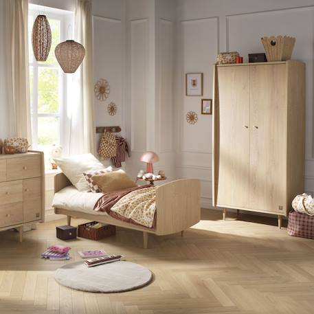Armoire 2 portes avec  pieds bois et poignées métal - my love Marron 6 - vertbaudet enfant 