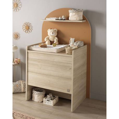 Commode à langer évolutive en bureau - forme arche - arche Caramel/marron+Marron+Vert/marron 1 - vertbaudet enfant 