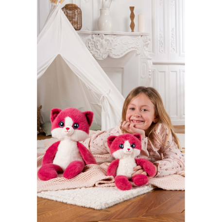 Peluche chat leggies rose framboise - 48 cm Rose 4 - vertbaudet enfant 