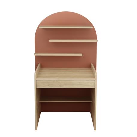 Commode à langer évolutive en bureau - forme arche - arche Caramel/marron+Marron+Rouge/marron+Vert/marron 17 - vertbaudet enfant 