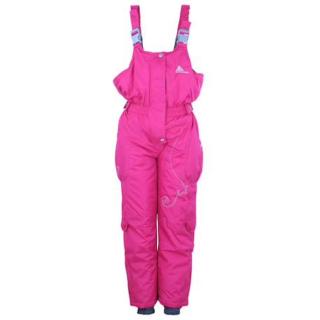 Salopette de ski fille fomblux Framboise+Gris 1 - vertbaudet enfant 