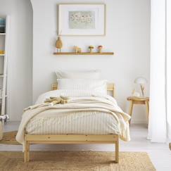 Linge de maison et décoration-Linge de lit enfant-Housse de couette-Parure de lit enfant unie en flanelle de coton, taie carrée, équilibre