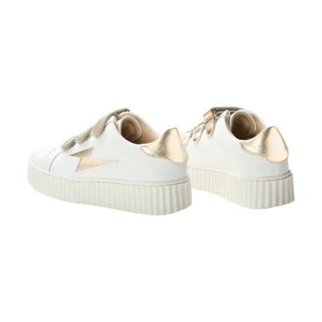 Baskets synthétique mini marilou Blanc cassé+Noir 7 - vertbaudet enfant 