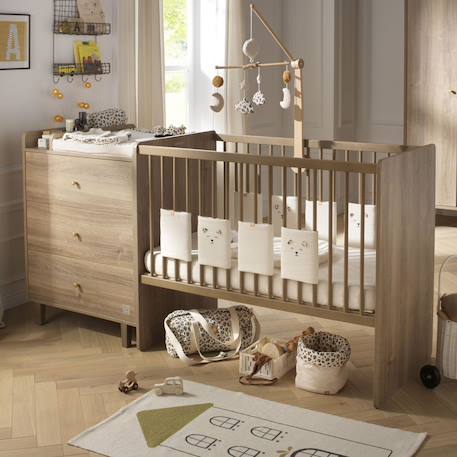 Lit combiné 120x60 évolutif en 90x190 - mokka Marron 1 - vertbaudet enfant 