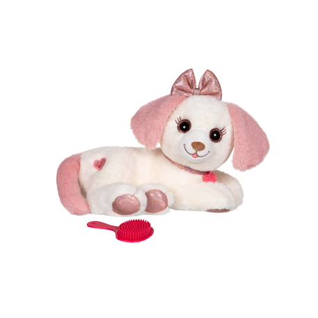 Peluche interactive 30 cm, chien puppy bell,  rose et blanc, vendue en boîte cadeau Blanc 3 - vertbaudet enfant 