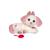 Peluche interactive 30 cm, chien puppy bell,  rose et blanc, vendue en boîte cadeau Blanc 3 - vertbaudet enfant 
