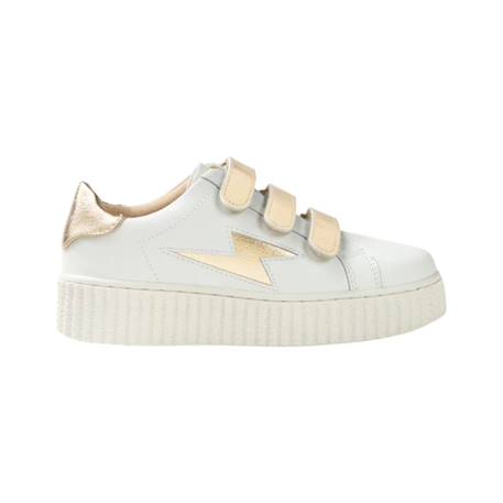 Baskets synthétique mini marilou Blanc cassé+Noir 5 - vertbaudet enfant 