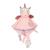 Carré doudou bamboo bebe - licorne - 24 cm s/carte Rose 1 - vertbaudet enfant 