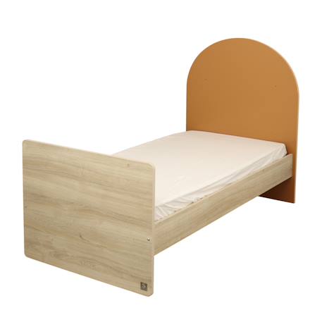 Lit bébé évolutif 120x60 en 90x190- tête de lit arche - arche Caramel/marron+Marron+Rouge/marron+Vert/marron 4 - vertbaudet enfant 