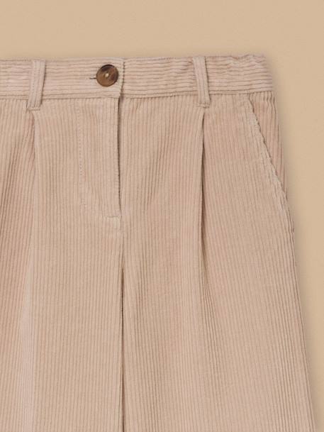 Pantalon flare en velours Beige+Marine 2 - vertbaudet enfant 