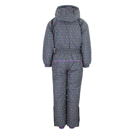 Combinaison de ski fille fancy Carbone+Violet 3 - vertbaudet enfant 