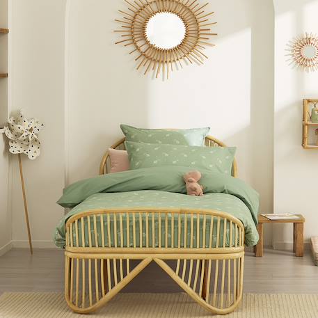 Taie d'oreiller enfant imprimée en percale de coton, cueillette Vert 3 - vertbaudet enfant 