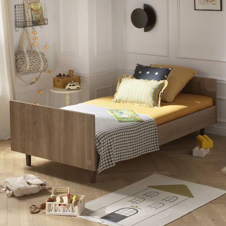 Lit junior 190x90cm - mokka Marron 1 - vertbaudet enfant 