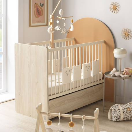 Lit évolutif 120x60 en 90x190- tête de lit arche - arche Caramel/marron+Marron+Rouge/marron+Vert/marron 5 - vertbaudet enfant 
