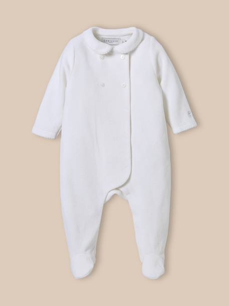 Dors bien en velours bébé Blanc doux 1 - vertbaudet enfant 