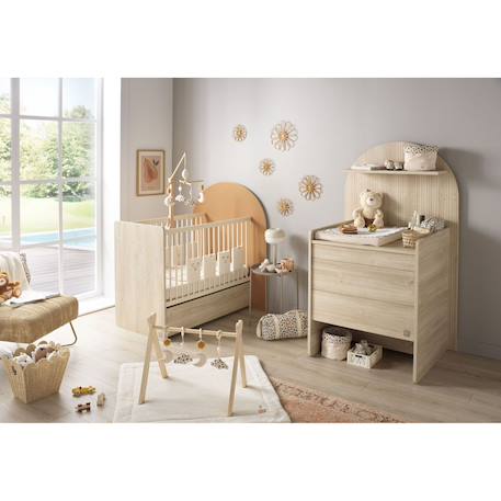 Lit évolutif 120x60 en 90x190- tête de lit arche - arche Caramel/marron+Marron+Rouge/marron+Vert/marron 6 - vertbaudet enfant 