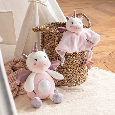 Carré doudou bamboo bebe - licorne - 24 cm s/carte Rose 4 - vertbaudet enfant 