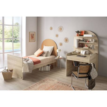 Bureau enfant - décor bois chêne sépia forme arche Caramel/marron+Marron+Rouge/marron+Vert/marron 11 - vertbaudet enfant 
