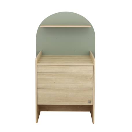 Commode à langer évolutive en bureau - forme arche - arche Caramel/marron+Marron+Vert/marron 15 - vertbaudet enfant 