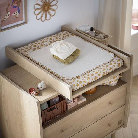 Plan à langer coulissant pour commode 2 tiroirs - my love Marron 6 - vertbaudet enfant 