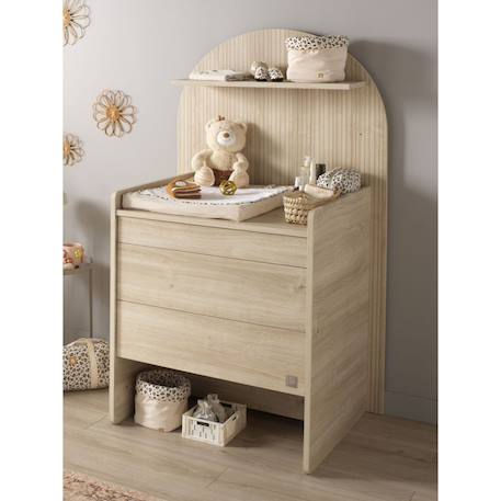 Commode à langer évolutive en bureau - forme arche - arche Caramel/marron+Marron+Vert/marron 7 - vertbaudet enfant 