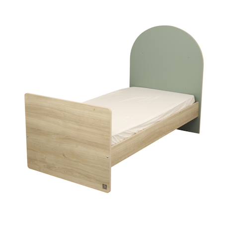Lit bébé évolutif 120x60 en 90x190- tête de lit arche - arche Caramel/marron+Marron+Rouge/marron+Vert/marron 22 - vertbaudet enfant 