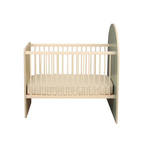 Lit bébé évolutif 120x60 en 90x190- tête de lit arche - arche Caramel/marron+Marron+Rouge/marron+Vert/marron 21 - vertbaudet enfant 