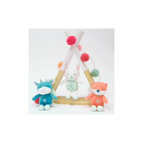 Peluche - petits musicaux les ptits féeriques lapin - 17 cm Vert 3 - vertbaudet enfant 