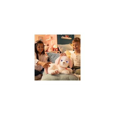 Peluche interactive 30 cm, chien puppy bell,  rose et blanc, vendue en boîte cadeau Blanc 6 - vertbaudet enfant 
